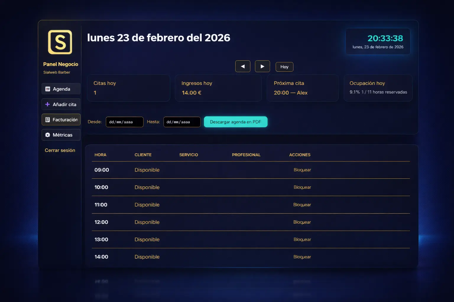 Agenda Sialweb para tu negocio